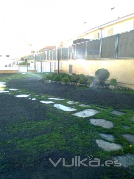 Tratamiento y resemillado de pradera en Ciempozuelos.