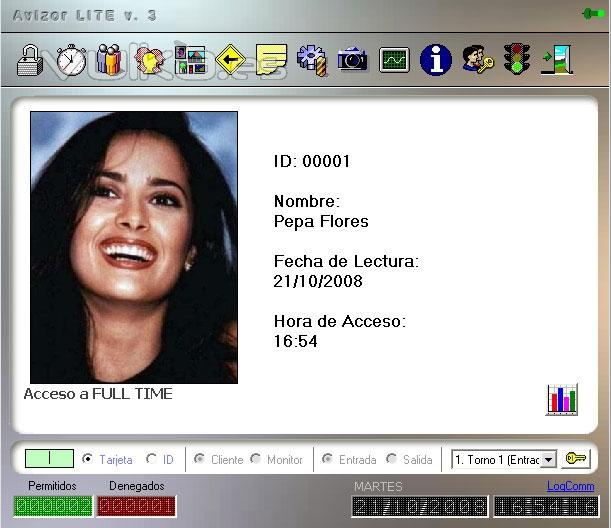 Software de Control de Accesos, configurable para sistemas biomtricos, RF/ID,.. conexin con tornos