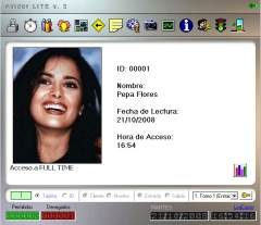 Software de control de accesos, configurable para sistemas biometricos, rf/id, conexion con tornos