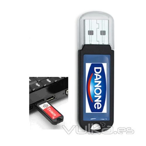 Memoria USB de 1 o 2 Gb. Admite impresin digital con gota de resina> Ref. USBDT2