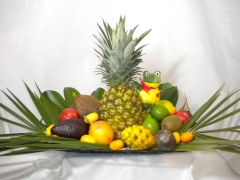Cesta de fruta tropical