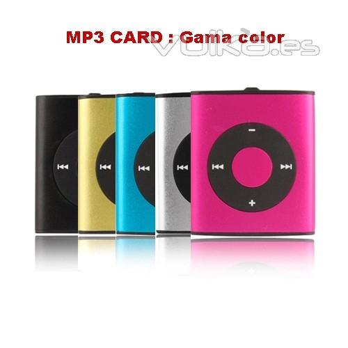 Reproductor MP3CARD gama de colores. Funciona con tarjeta SD Micro > Ref. XLIMP301 