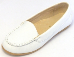 Mocasines nina piel blanca andrea ruiz