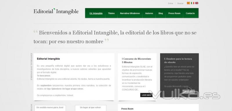 Pgina Web - Editorial intangible, libros electronicos y ebooks online