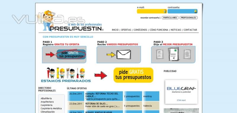 Diseo Web - Presupuestos de Reformas Profesionales Gratis  - PRESUPUESTIN