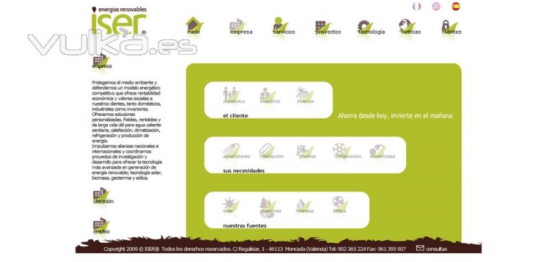 Página Web - ISER - Integración y Sistemas de Energías Renovables, S.L.