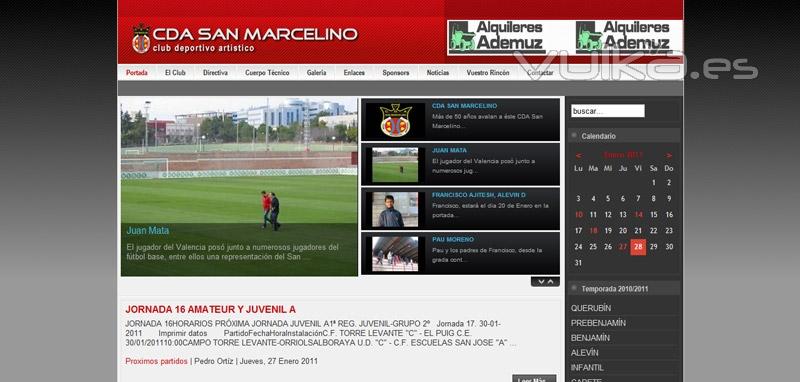 Diseo Web - Club Deportivo Artstico San Marcelino