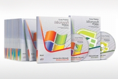 Realització de la imatge visual de les portades, CD i diptic. de  Curso Práctico deMicrosoft