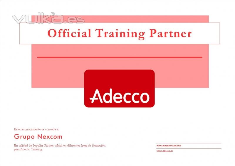 Reconocimiento como Partner de Adecco