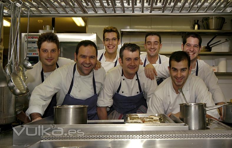 Equipo de cocina del restaurante Zaldiaran