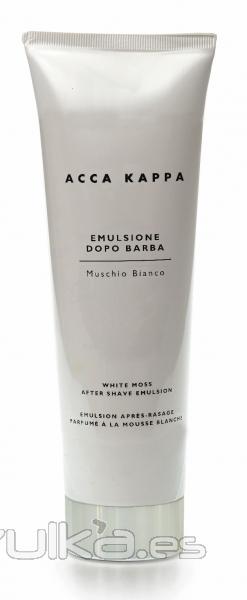 Crema de afeitar White Moss de Acca Kappa hidratante origen vegetal lenitiva.