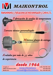 Sondas de temperatura, termopares, pt100, termoresistencias