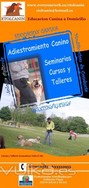 Seminarios, Cursos Adiestramiento,Educacion Canina, Etologia Aplicada, San Sebastian,Irun,Guipuzcoa