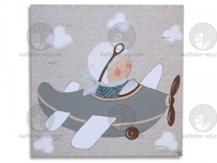 Cuadros infantiles personalizados en kaffeine-avion