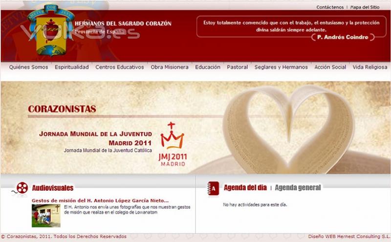 Portal Corazonistas, Provincia de Espaa (www.corazonistas.com)