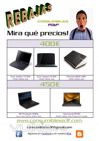 Super rebajas en porttiles de Consumibles A3F (www.consumiblesa3f.com)