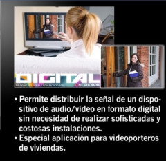 Los televisores de cada vivienda a traves de la red de la antena colectiva del edificio, como si de