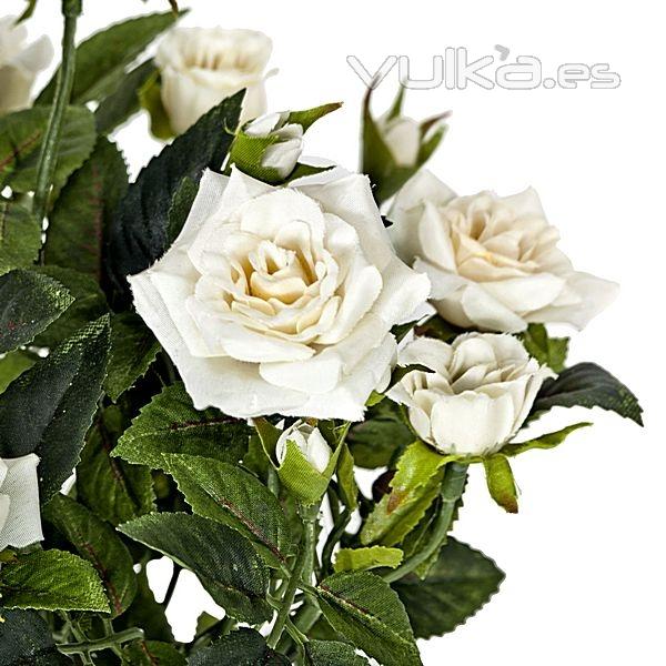 Planta artificial rosal mini crema en lallimona.com detalle1