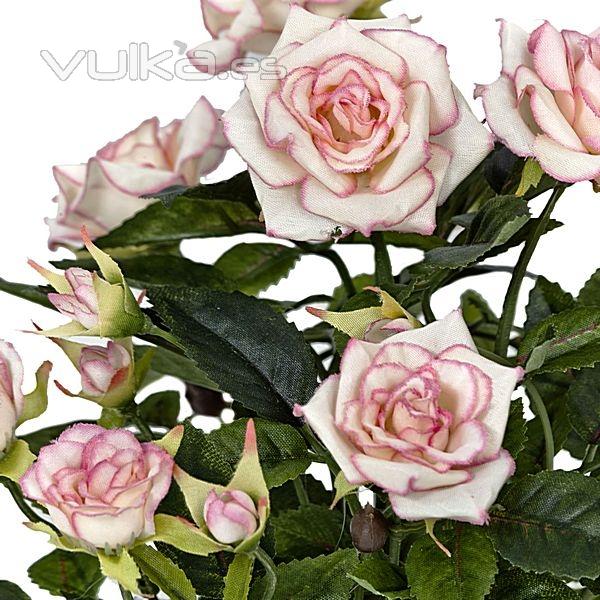 Planta artificial rosal mini rosa en lallimona.com detalle1