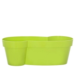 Maceta plastico forma verde en lallimonacom