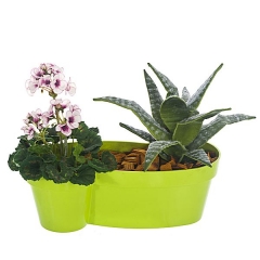Maceta plastico forma verde en lallimonacom detalle2