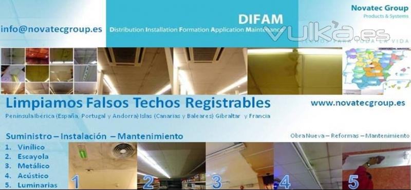 Limpieza Integral y Tratamientos para Restauracin de los Falsos Techos Registrables