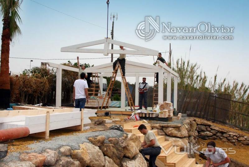 fabricacion de chiringuito de madera en la playa , malaga, soto grande, cadiz, la manga, el mar meno