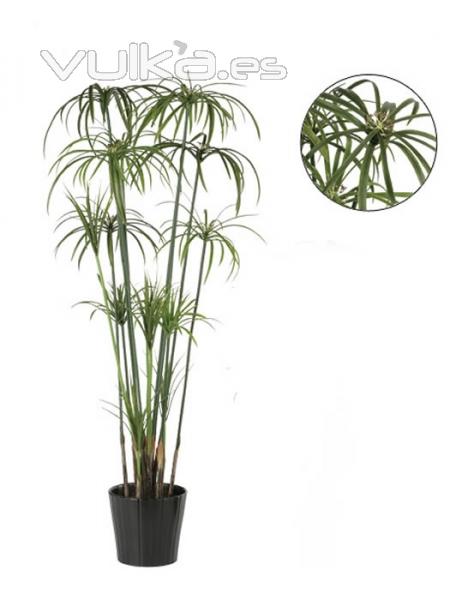 Plantas artificiales de calidad. PLANTA CYPERUS ARTIFICIAL CON MACETA oasisdecor.com