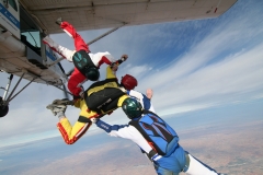 Curso caída libre - salida del avión con 2 instructores