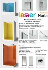 Nueva mampara para el bano: nerta de lasser, doble apertura puertas