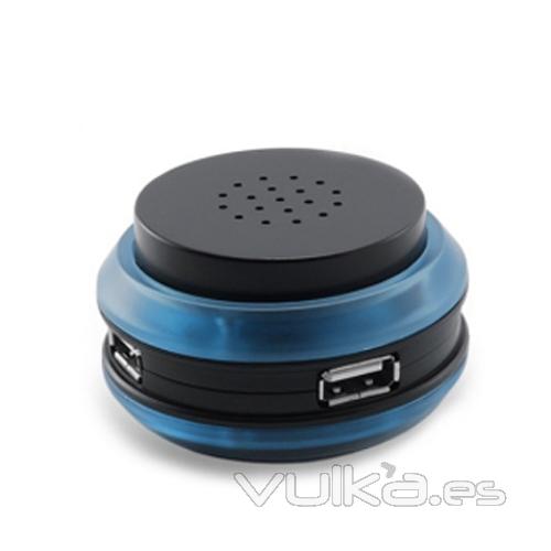 Hub  con 3 puertos USB con altavoz integrado. Ref. XLIHUB1