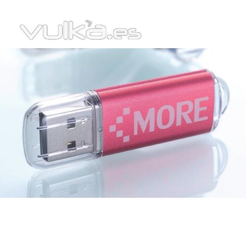 Memoria USB con carcasa de aluminio anodizado. Impresión láser. Ref. USBDT1
