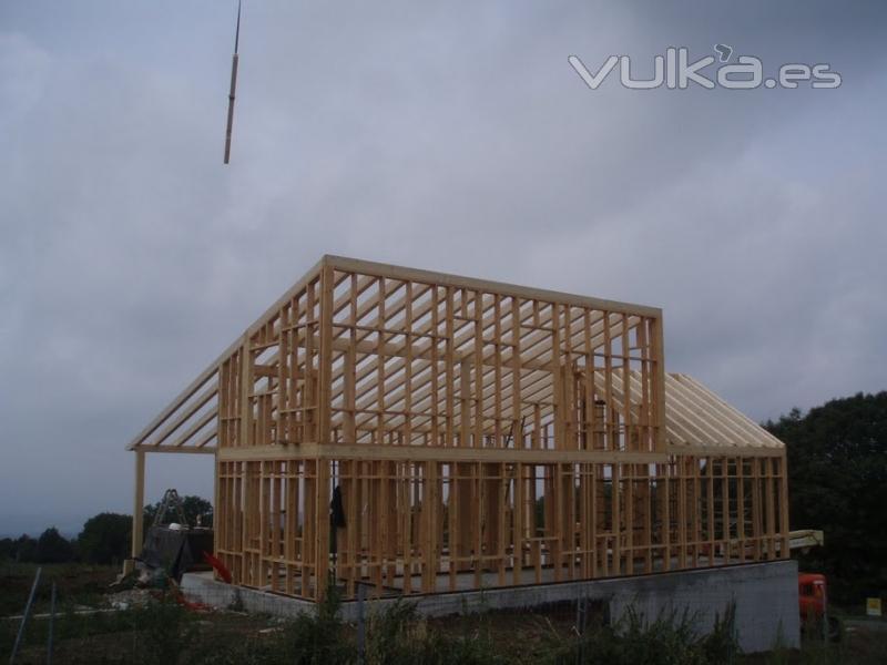 Casa estructura de madera