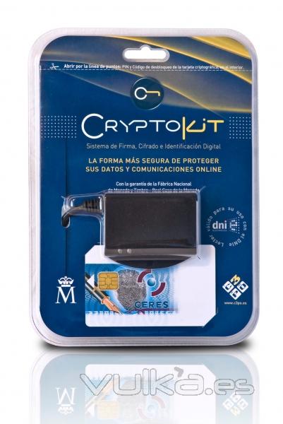 Cryptokit LTC31 USB2 Negro - Lector de tarjetas chip LTC31 + Tarjeta criptogrfica 