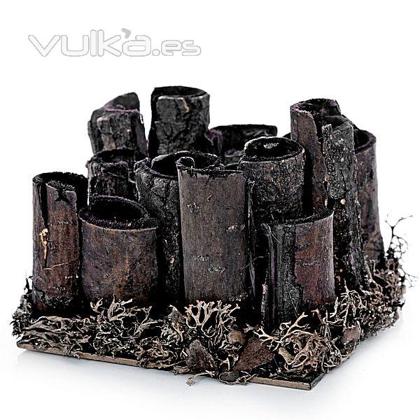 Estructura vegetal troncos madera oscura en lallimona.com