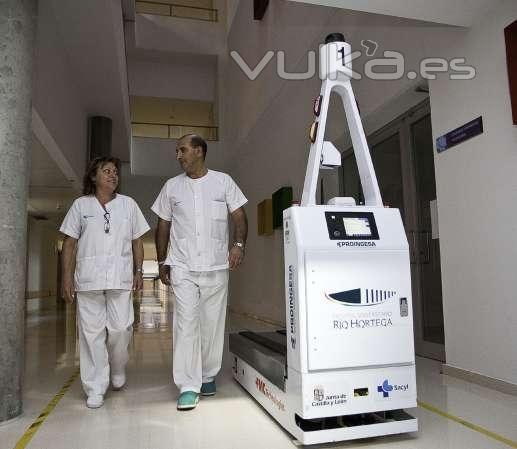 Robot Celador. Hospital Rio Hortega de Valladolid.