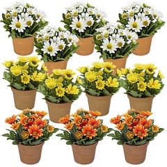 Planta artificial flores margaritas mini surtidas en lallimona.com