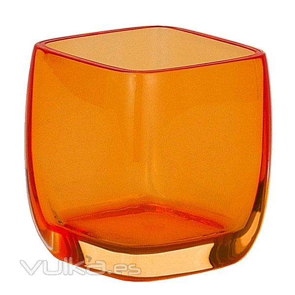 Basic vaso baño naranja transparente acrilico en lallimona.com