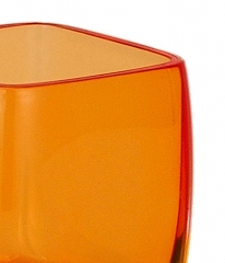 Basic vaso bano naranja transparente acrilico en lallimonacom detalle1