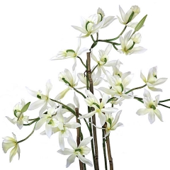 Planta artificial flores cymbidium blancas en lallimonacom detalle1