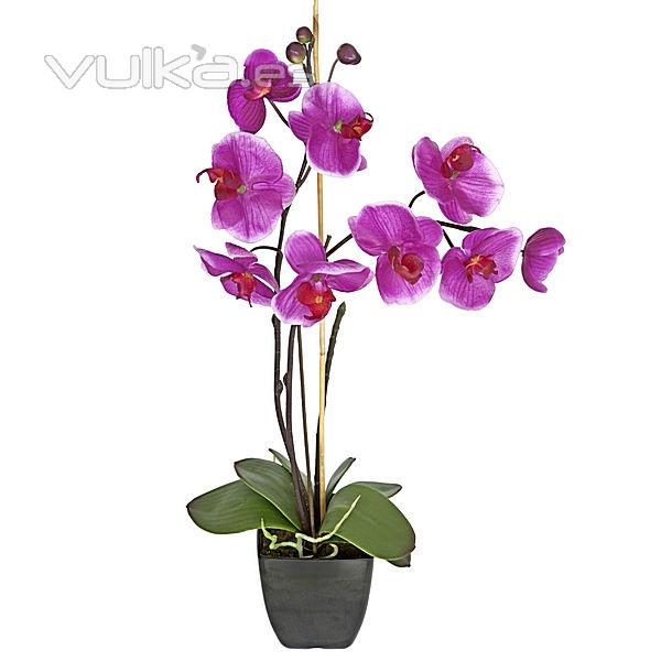 Planta artificial flores orquidea lila en lallimona.com