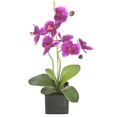 Planta artificial flores orquidea lila en lallimonacom
