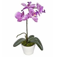 Planta artificial flores orquidea lila en lallimonacom