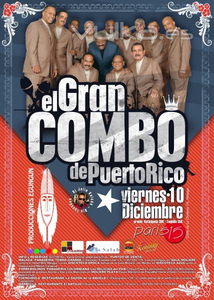 Cartel para concierto de el Gran Combo de Puerto Rico.
