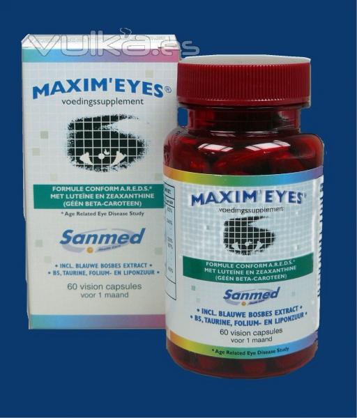 Vitaminas Maxim Eyes - Prevencion DMAE - 60 Capsulas