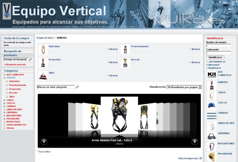 Equipo Vertical - Expositor de arneses