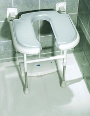Asiento en u abatible con patas para ducha