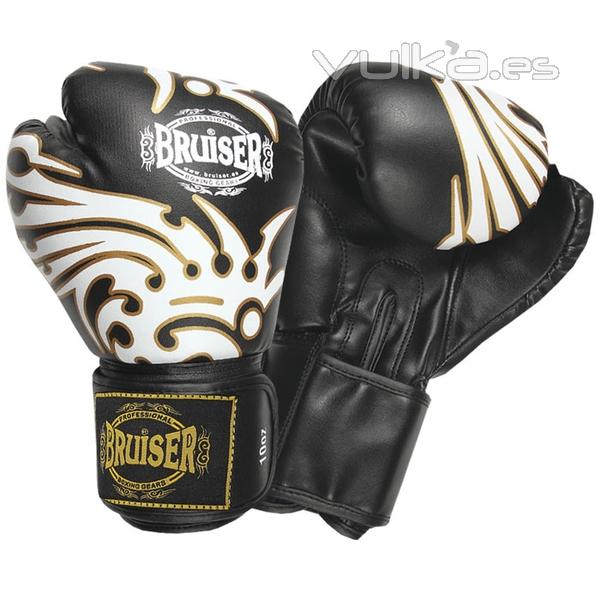 Guantes de boxeo de la marca Bruiser, fabricados en piel con dibujo en todo el Guante de Boxeo.