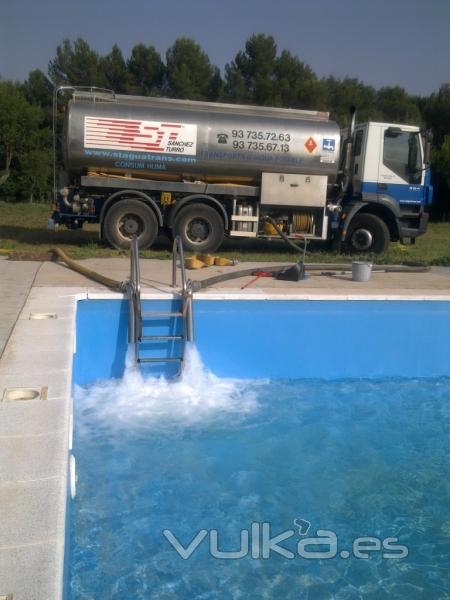 Llenado de piscina