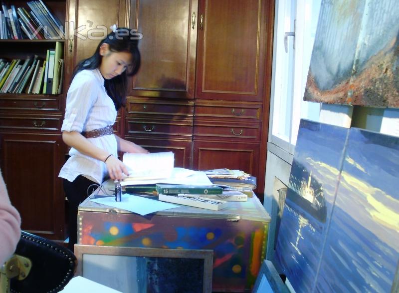 Miss Michelle Chan, from New York, in the Studio of Carlos Roces